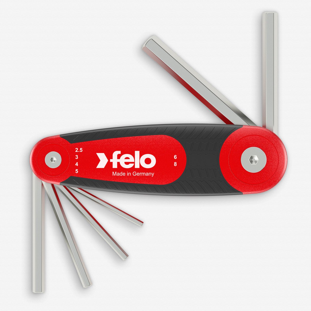 Felo Folding Metric Hex Key Set, 2.5 - 8.0 mm, 6 Pieces - F65087 - KC Tool