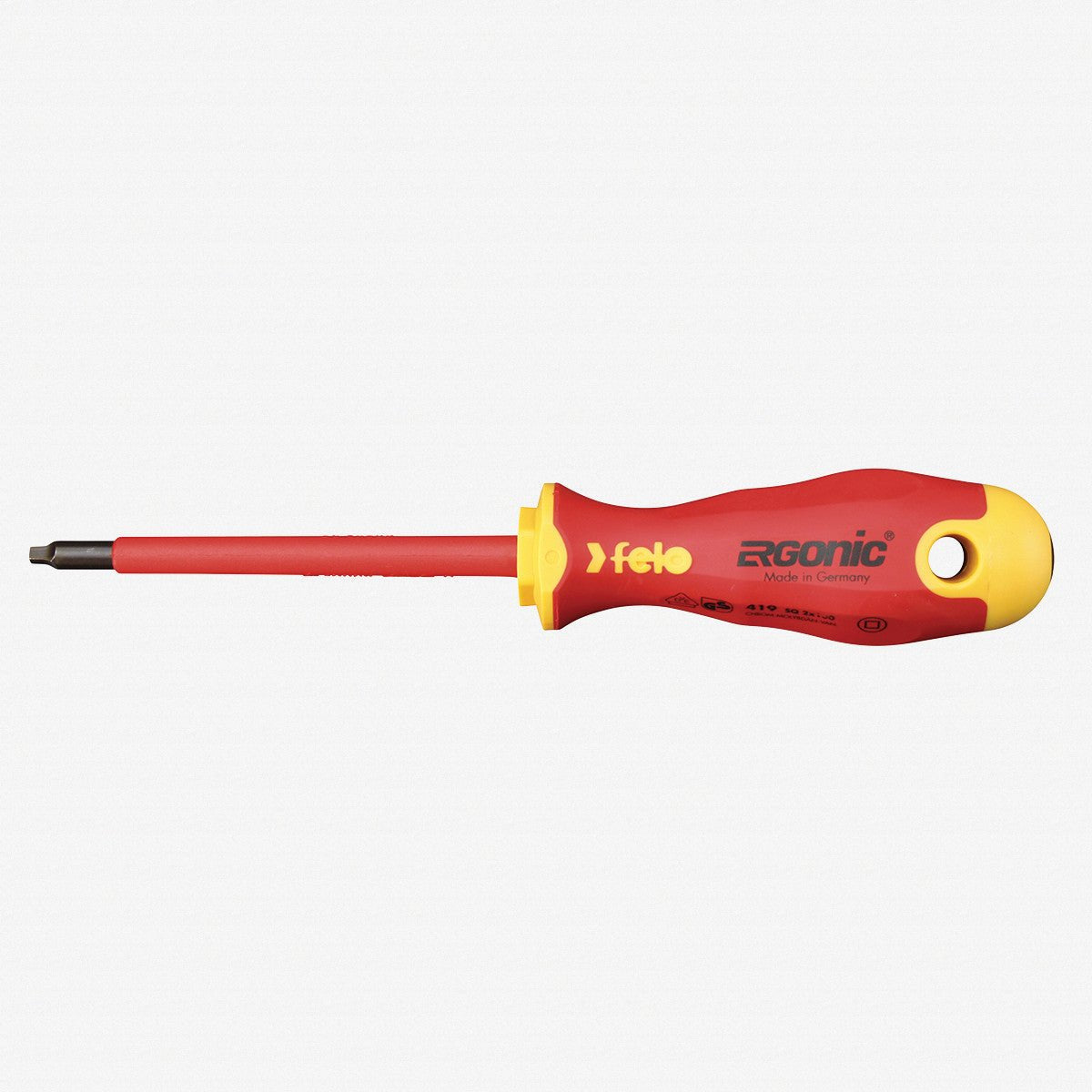 Felo Insulated 1 x 100mm Square Screwdriver - F57343 - KC Tool