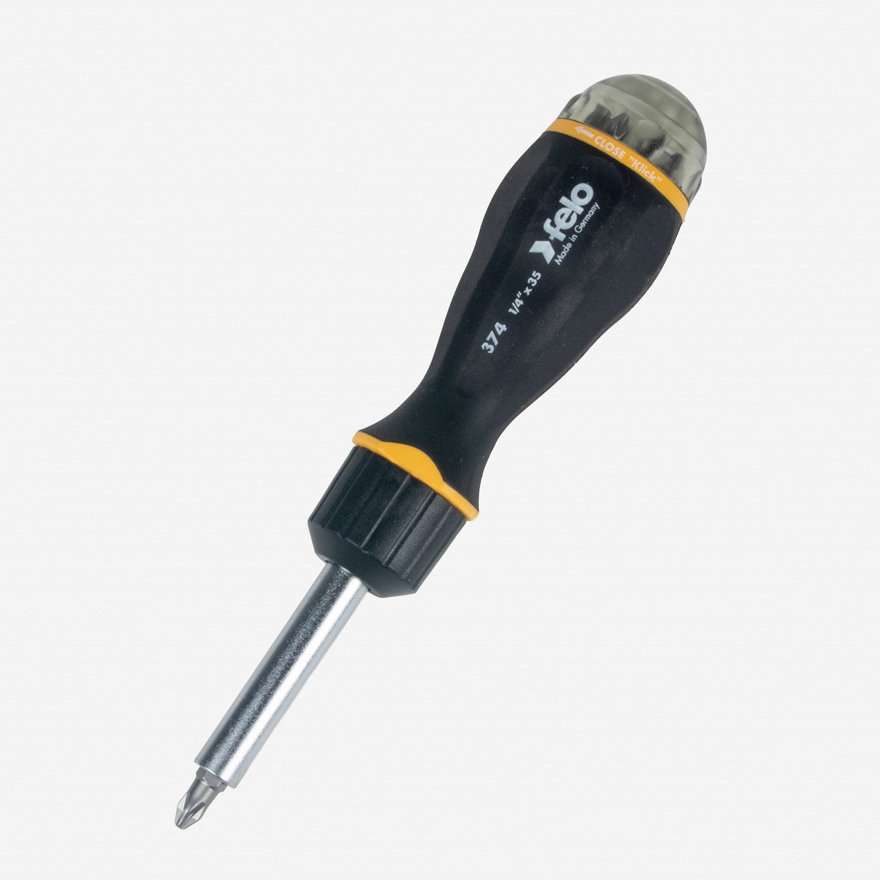 Felo Magazine Handle Ratcheting Bitholder, SL/PZ/PH/Torx, 181 mm, 8 Pieces - F52225 - KC Tool