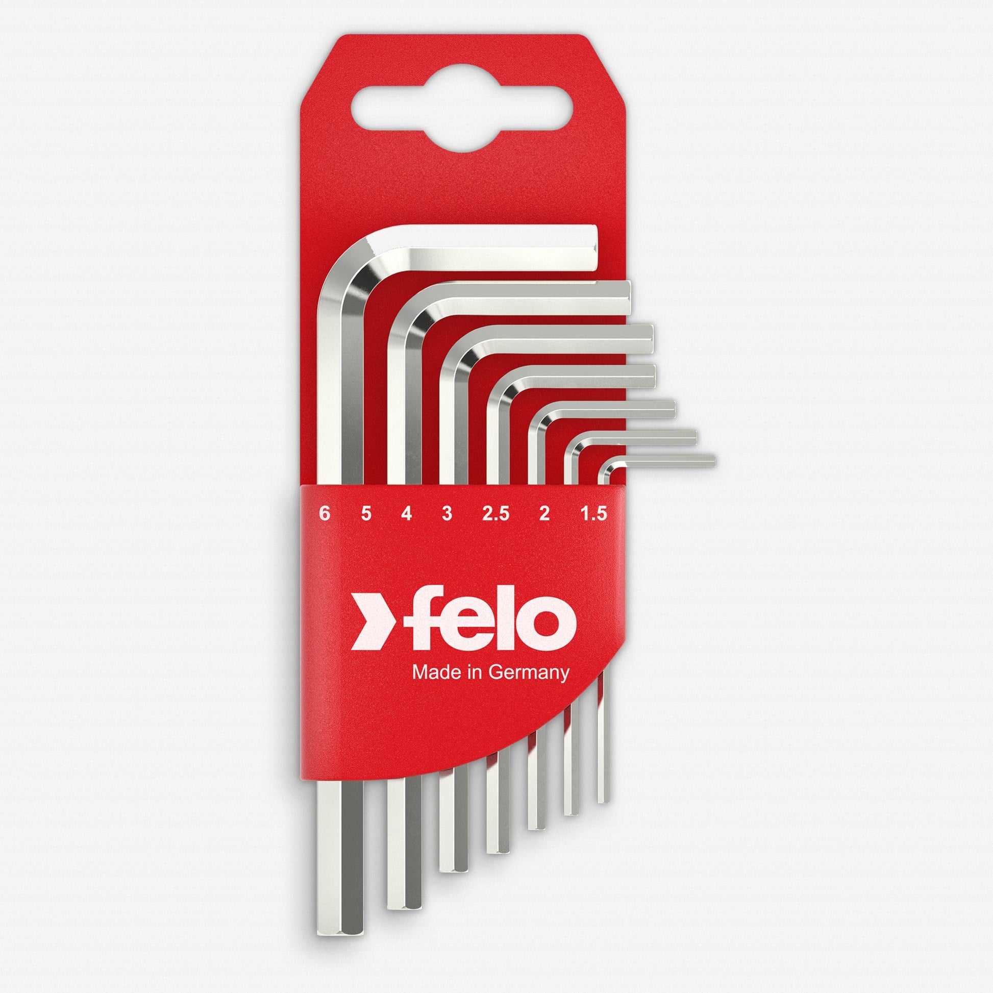 Felo Metric Hex L-key Set, 1.5 - 6 mm, 7 Pieces - F65011 - KC Tool