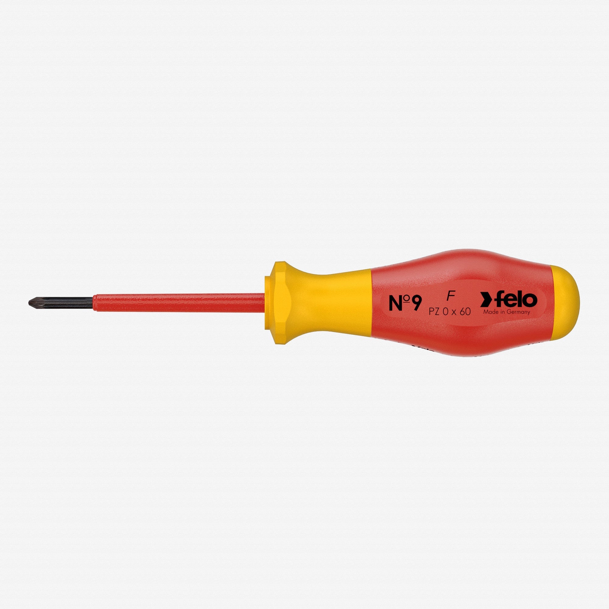 Felo No. 9 VDE Pozidriv 0 x 60mm Screwdriver - F64753 - KC Tool