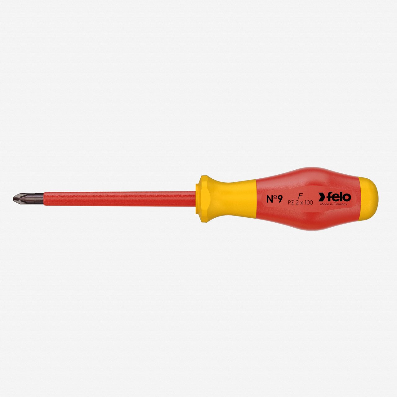 Felo No. 9 VDE Pozidriv 2 x 100mm Screwdriver - F64757 - KC Tool