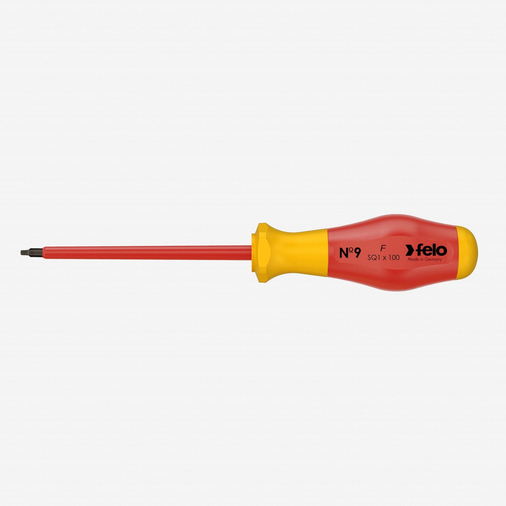 Felo No. 9 VDE Square 1 x 100mm Screwdriver - F65099 - KC Tool