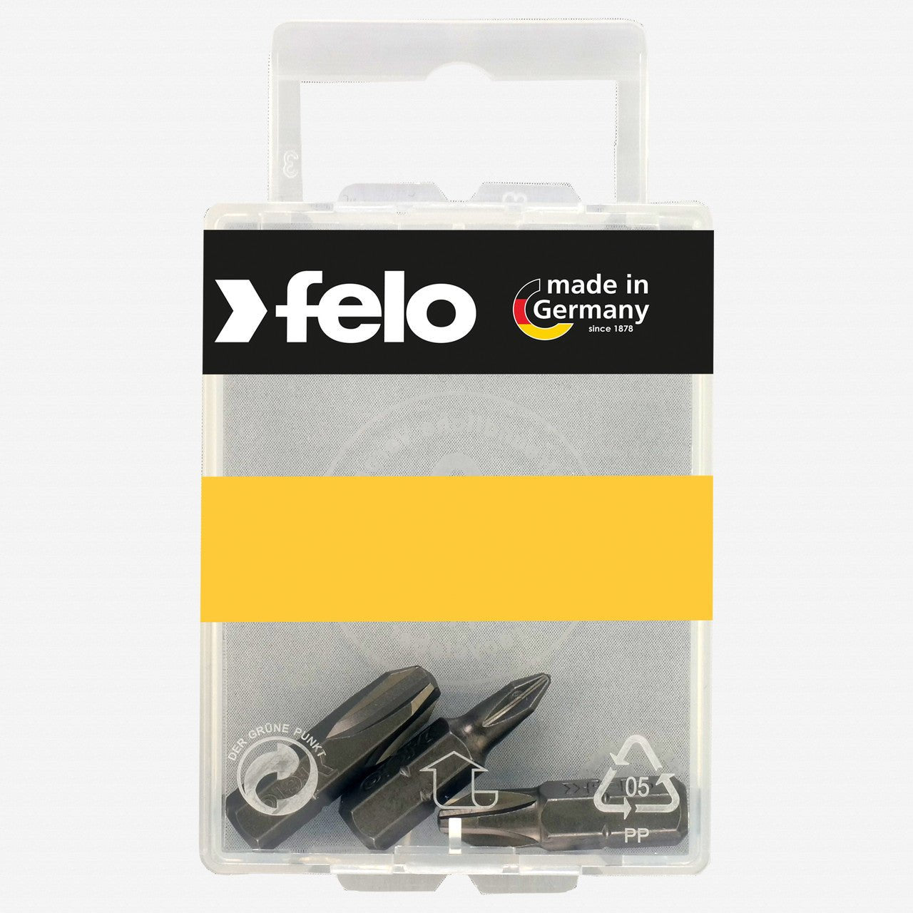 Felo Phillips 1, Phillips 2, Phillips 3 x 25 mm Bits - 3 Pieces - F10280 - KC Tool