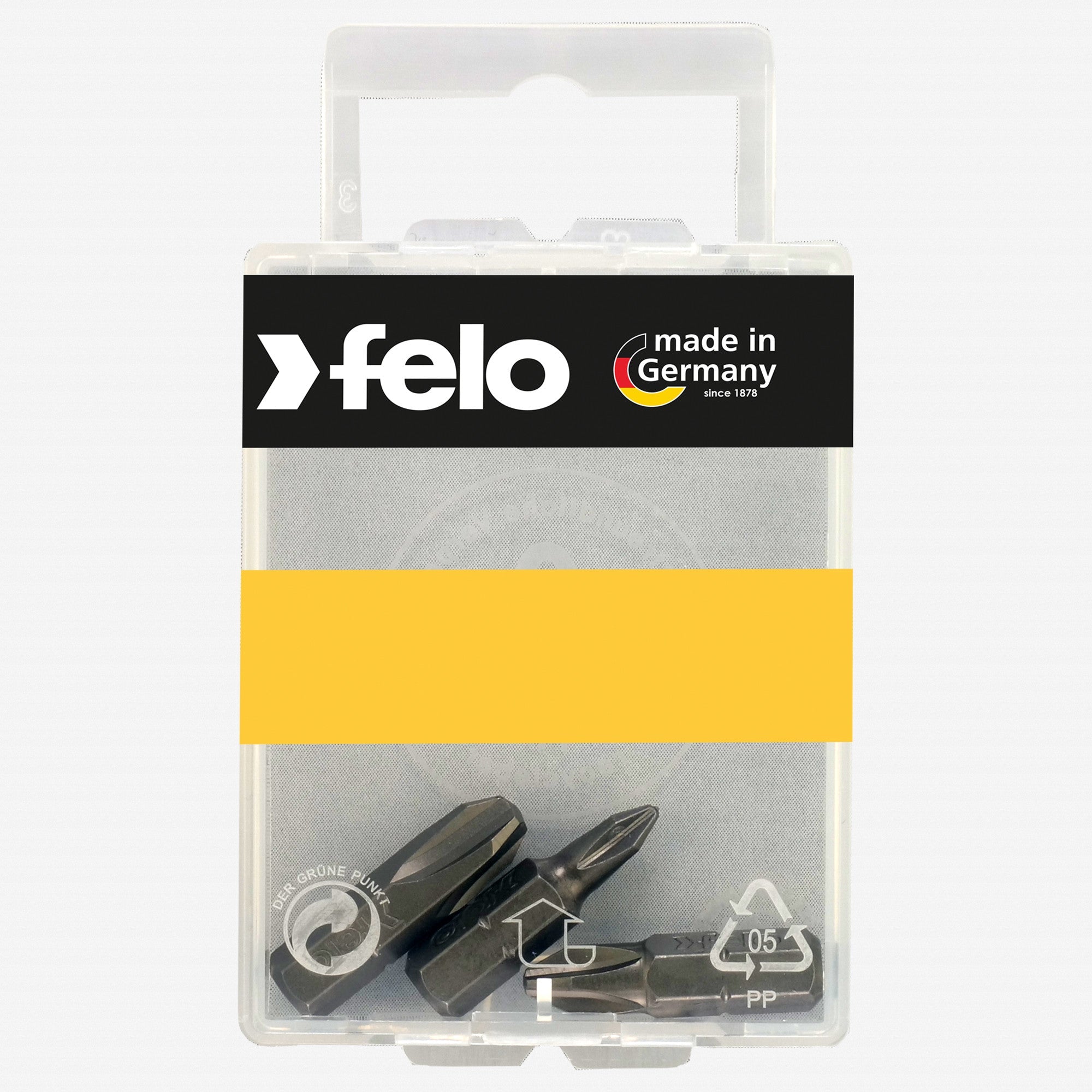 Felo Phillips 1, Phillips 2, Phillips 3 x 25 mm Bits - 3 Pieces - F10280 - KC Tool