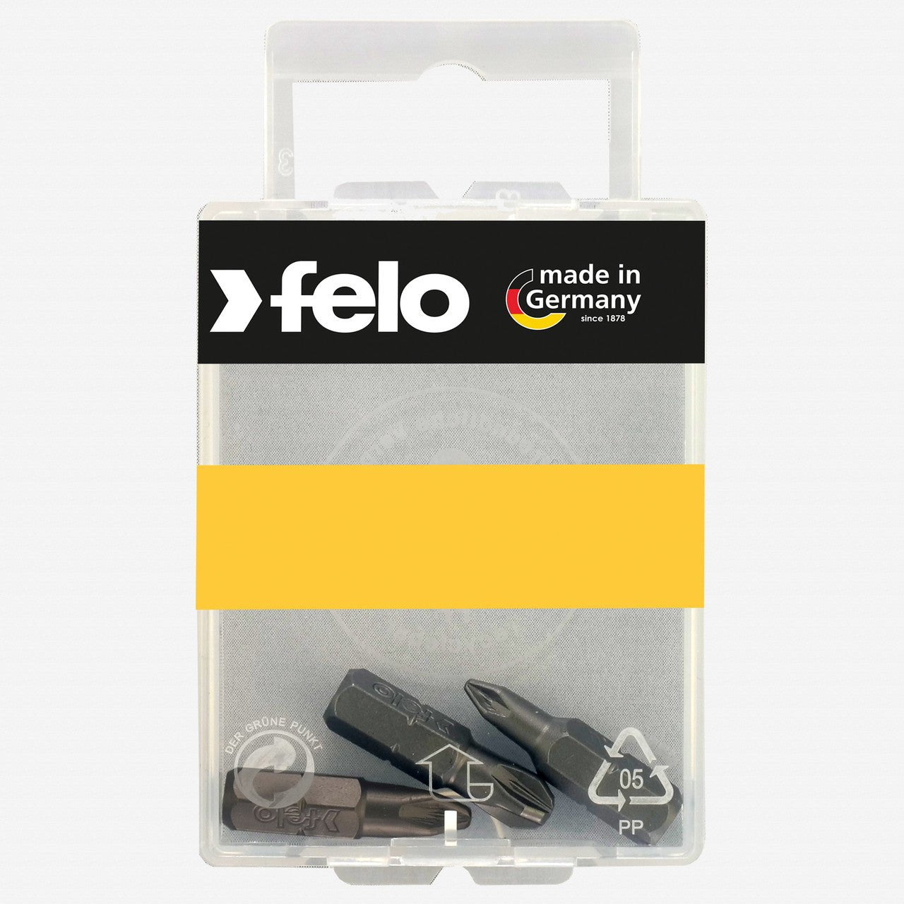 Felo Pozidriv 1, Pozidriv 2, Pozidriv 3 x 25 mm Bit Set, 3 Pieces - F10281 - KC Tool