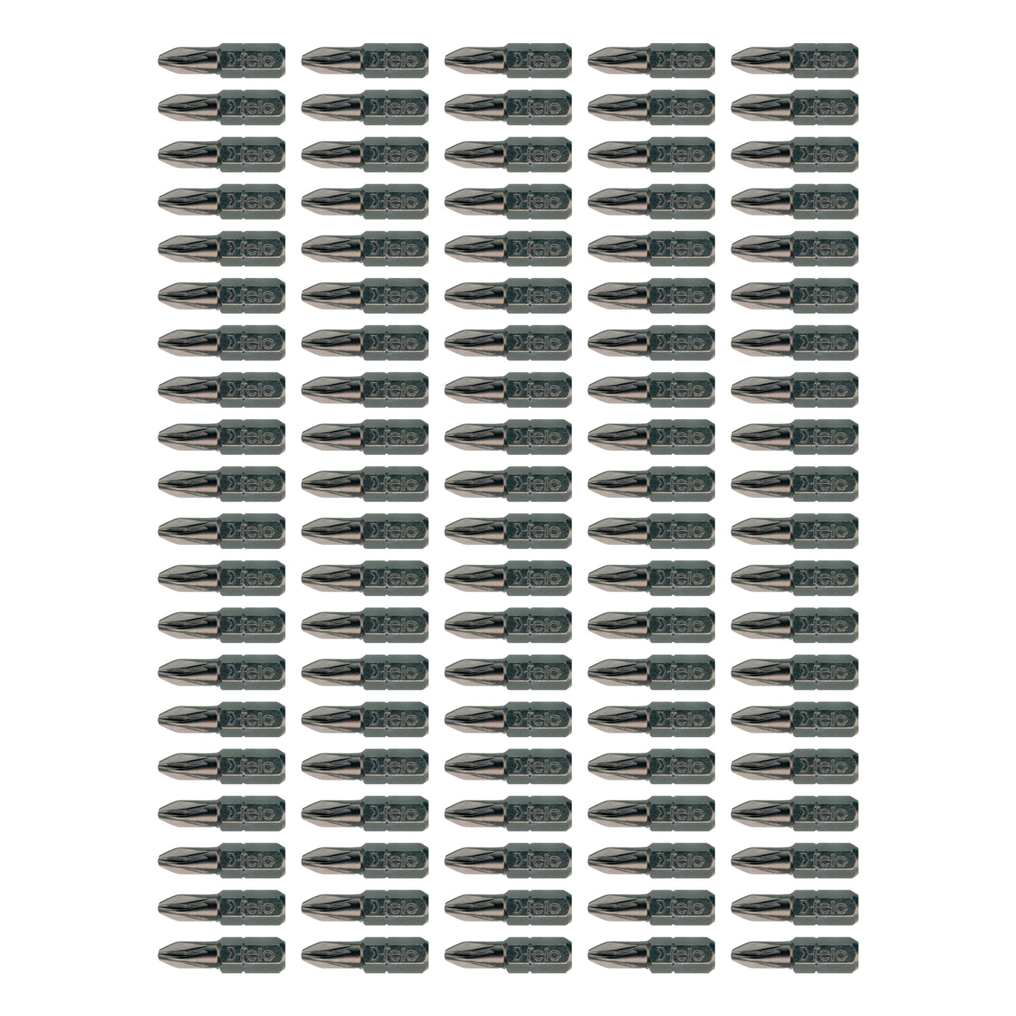 Felo Pozidriv PZ 1 x 25 mm Bit, 100 Pieces Bulk Pack - F65273 - KC Tool