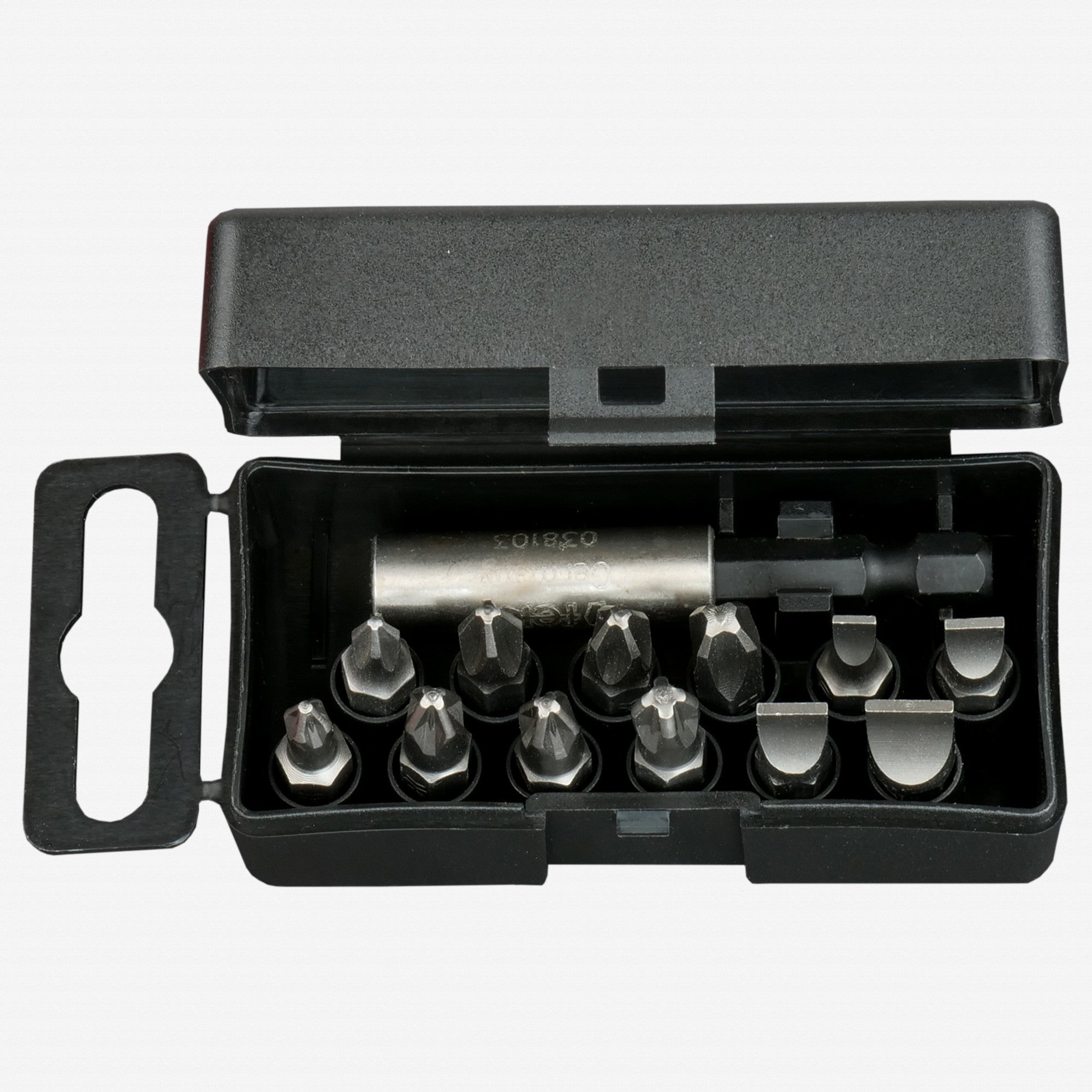 Felo Profi Bit Box 13 Bits x 25 mm, Slotted/Phillips/Pozidriv + Bitholder - F31405 - KC Tool