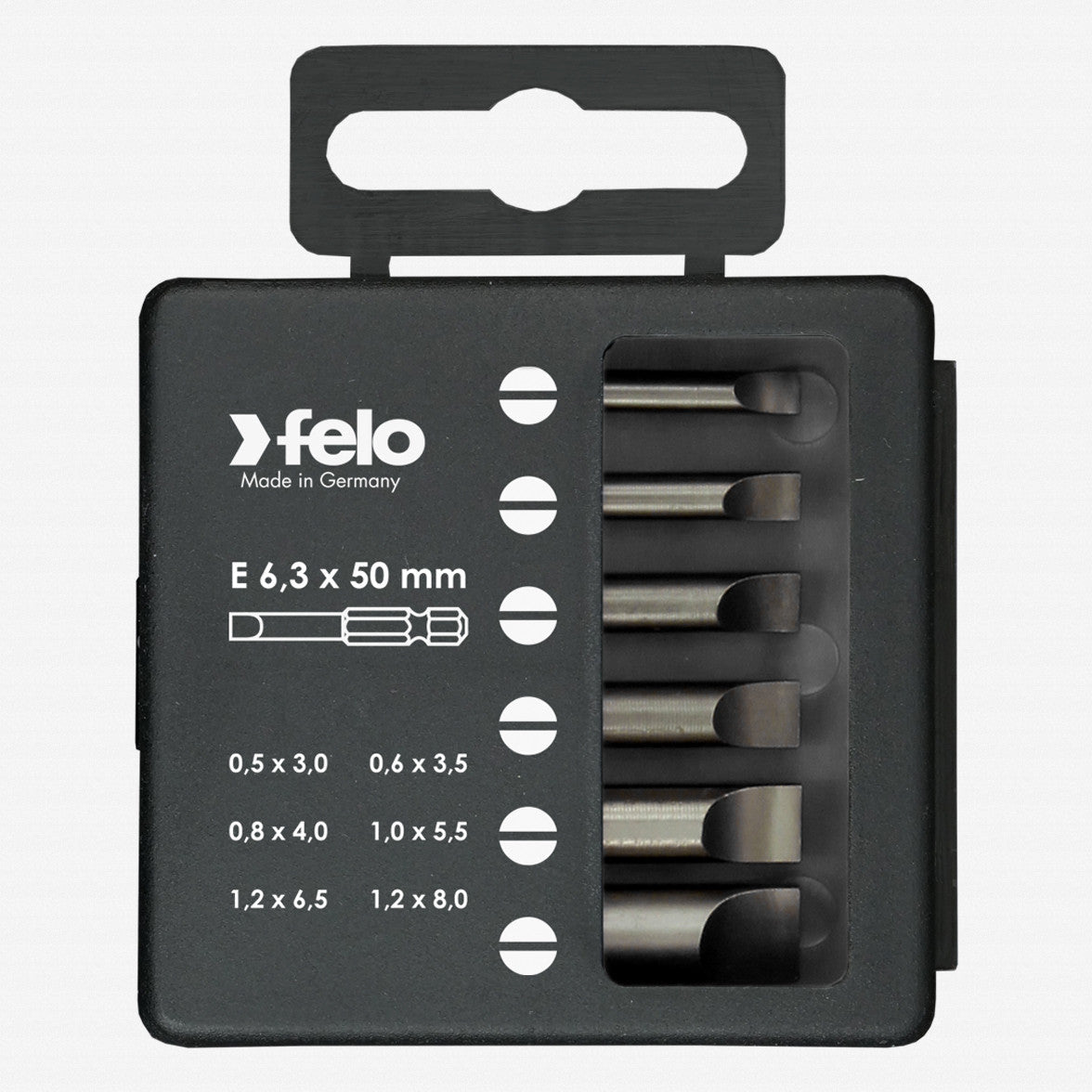 Felo Profi Bit Box 6 Bits x 50 mm - Slotted - F31410 - KC Tool