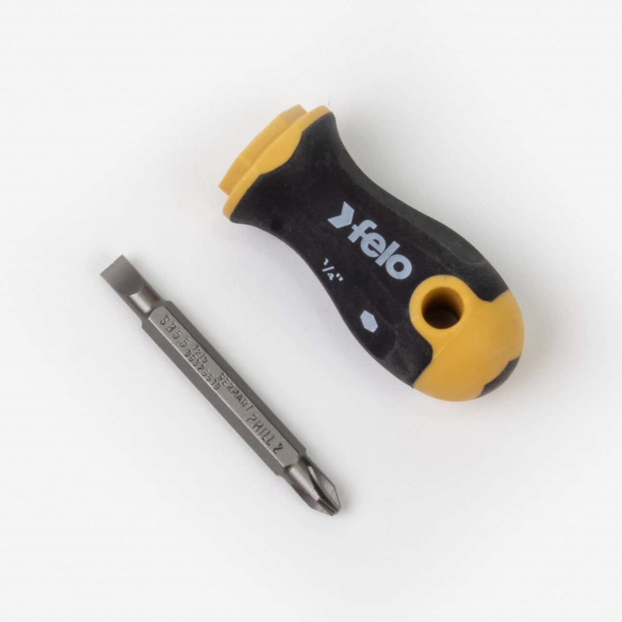 Felo Reversible Blade Screwdriver - 5.5mm Slotted and 2 Phillips - F31068 - KC Tool