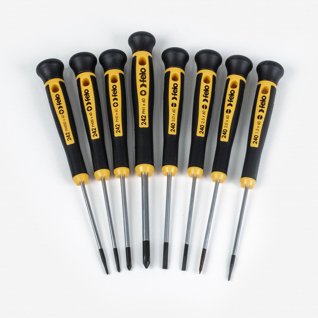 Felo Slotted and Phillips Precision Screwdriver Set in Belt Bag, 8 Pieces - F66265 - KC Tool