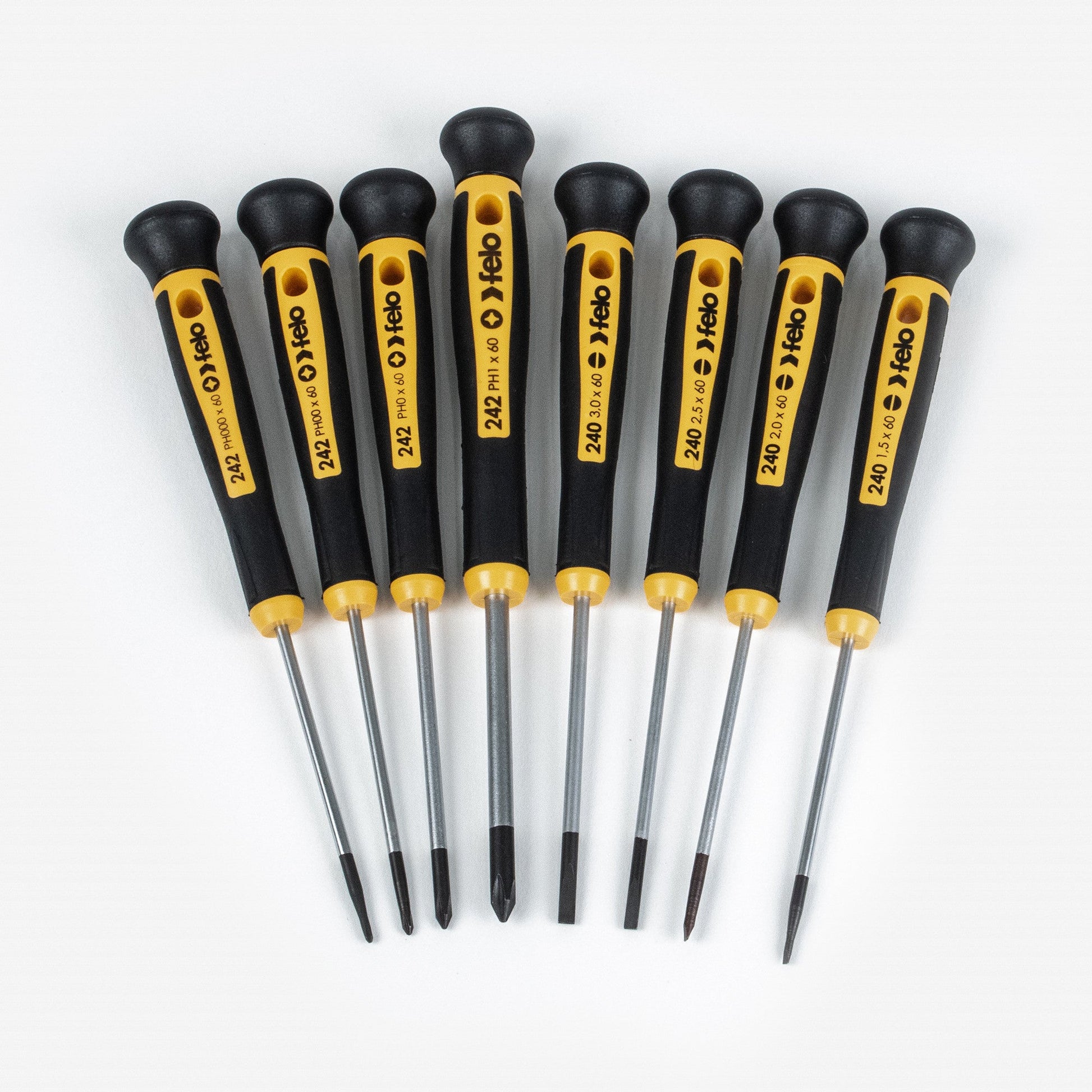 Felo Slotted and Phillips Precision Screwdriver Set in Belt Bag, 8 Pieces - F66265 - KC Tool