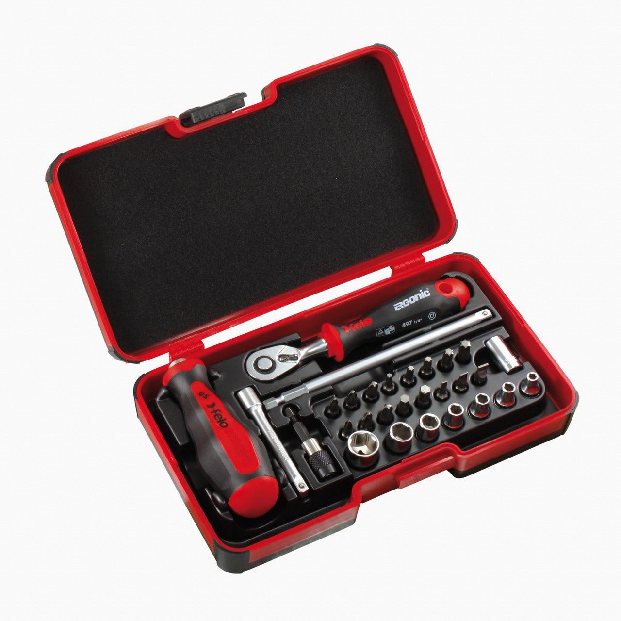 Felo Smart II 29 Piece Socket and Bit Set - PH/PZ/Hex/Torx - F60415 - KC Tool