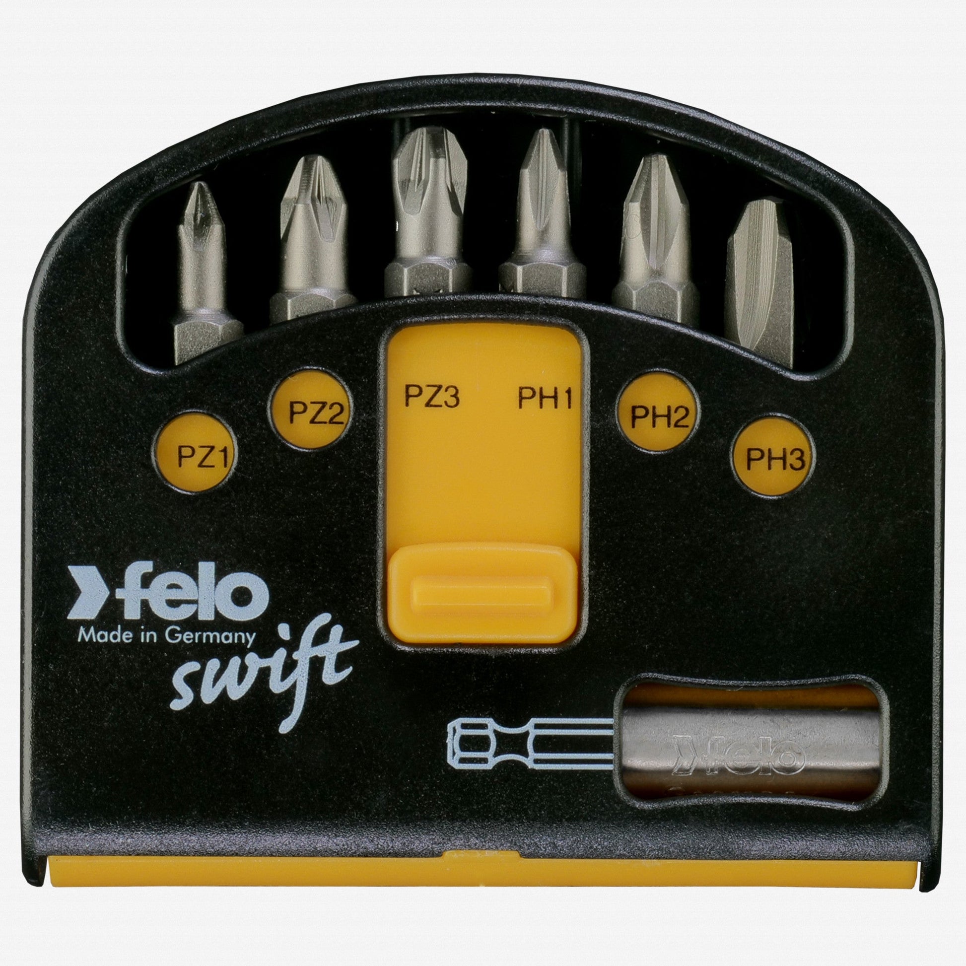 Felo Swift Bit-Box, Phillips/Pozidriv + Bitholder, 7 Pieces - F51689 - KC Tool
