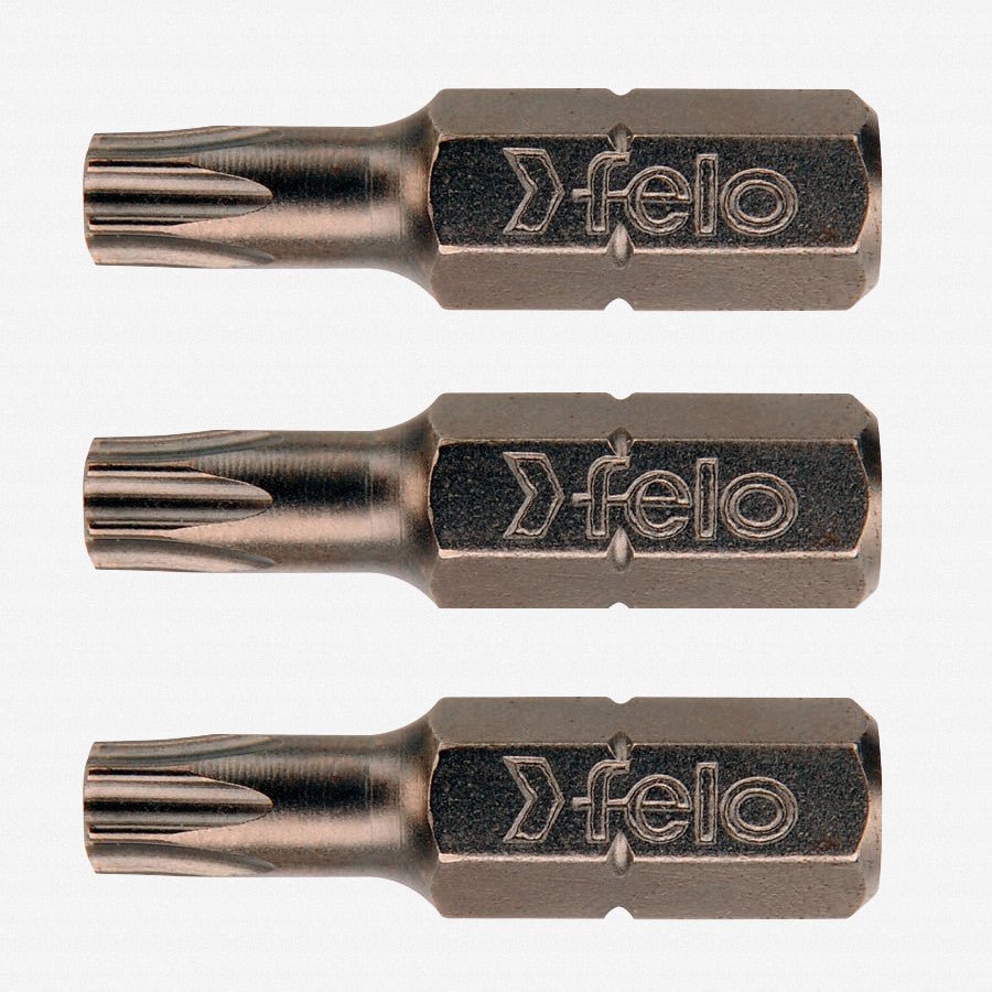 Felo TORX® T10 / T15 / T20 x 25 mm Industrial Bit - 3 Pieces - F32222 - KC Tool