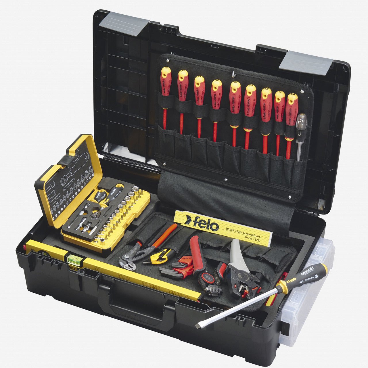 Felo VDE Insulated Ergonic E - Slim Tool Set in XL - Boxx, 78 Pieces - F64963 - KC Tool