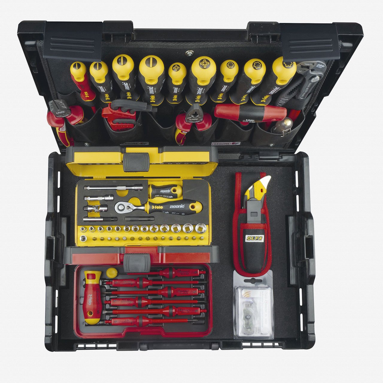 Felo VDE Insulated Ergonic + E - Smart Tool Set in XL - Boxx, 75 Pieces - F64961 - KC Tool