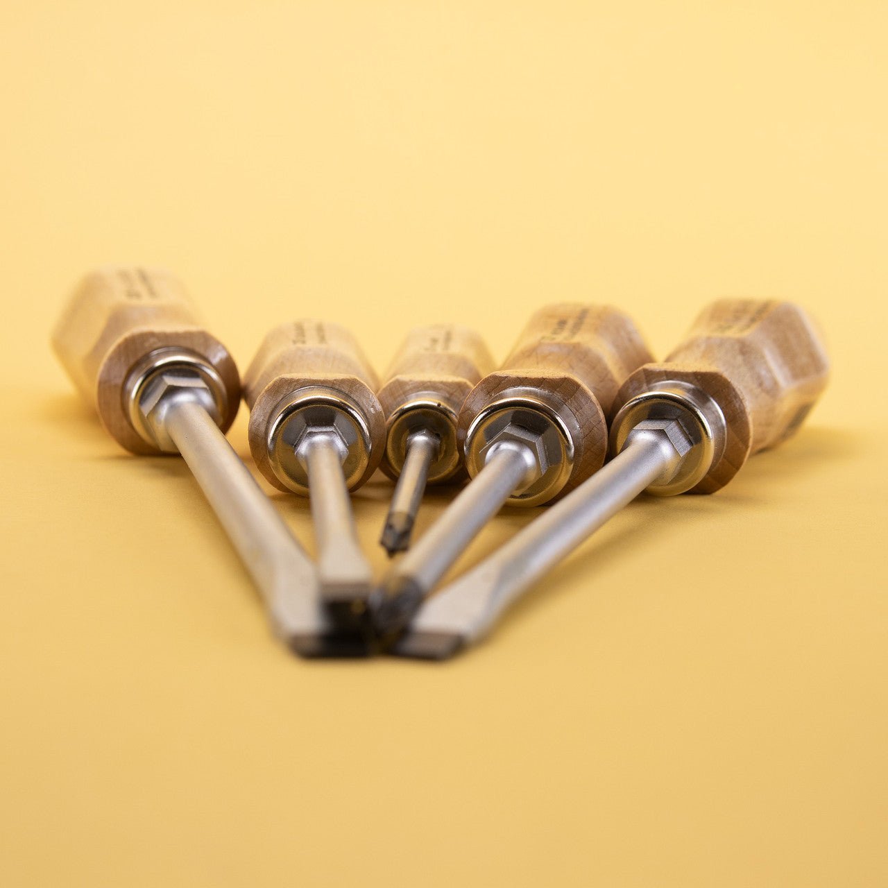 Felo Wood Handle Slotted & Phillips Screwdriver Set, 5 Pieces - F22155 - KC Tool