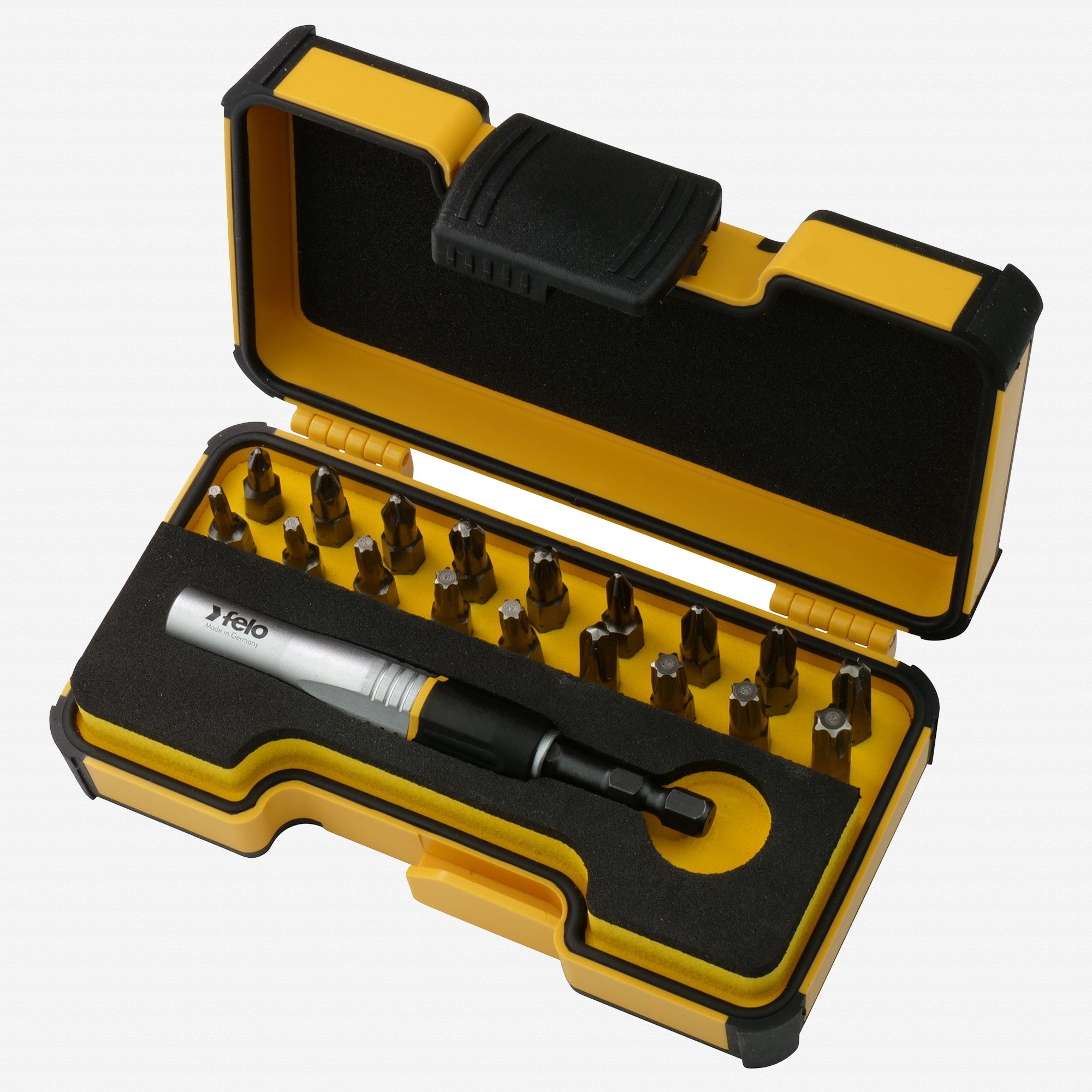 Felo XS-Strongbox IMPACT Bit Set with Industrial Bits and Impact Bitholder, 19 Pieces - F63555 - KC Tool