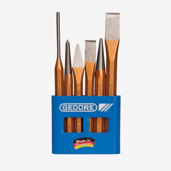 Gedore 106 Chisel and punch set 6 pcs in plastic holder - GR8725200 - KC Tool