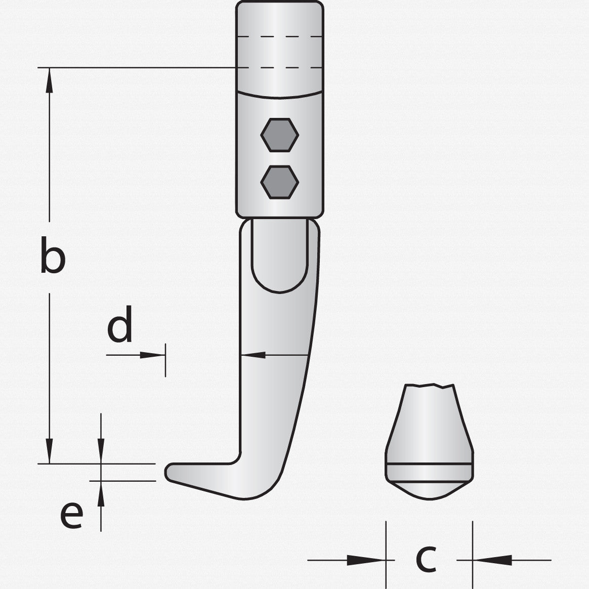 Gedore 106/A - 100 - N Pulling leg, 100 mm - GR1120514 - KC Tool