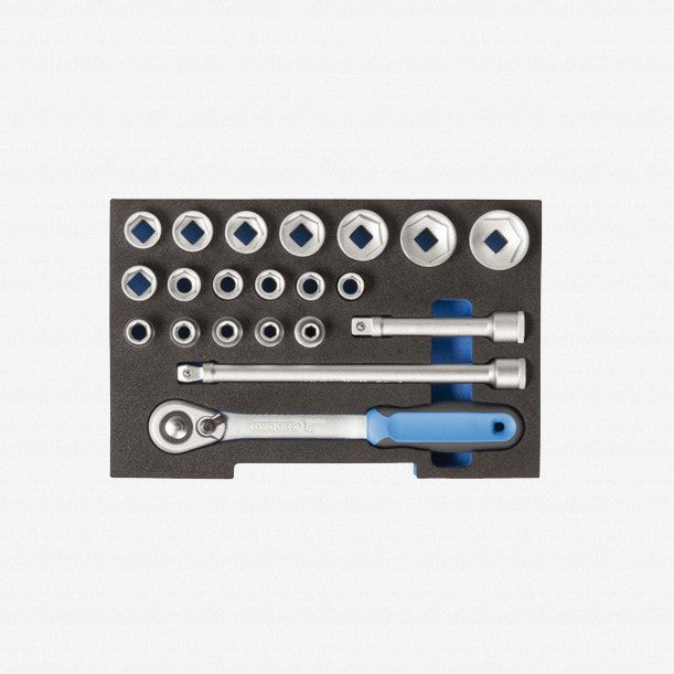 Gedore 1100 CT1 - 19 Socket set 1/2", in 1/2 L - BOXX 136 Module - GR2836009 - KC Tool