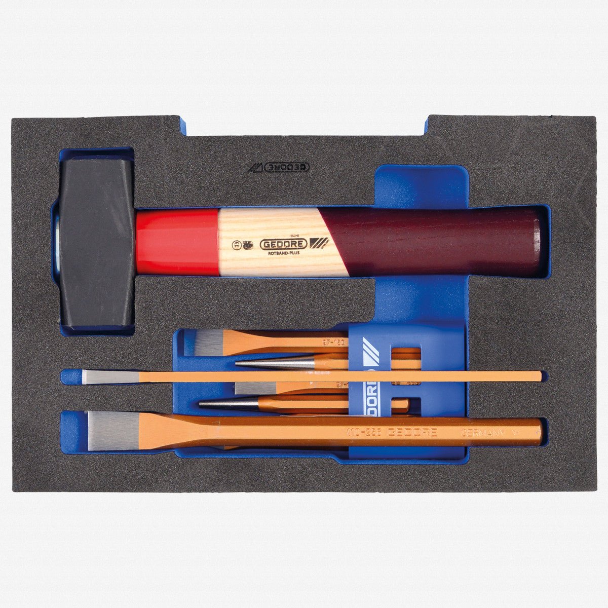 Gedore 1100 CT1-350 Chisel set in 1/2 L-BOXX 136 Module - GR2835932 - KC Tool