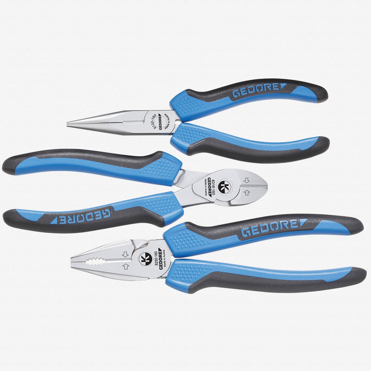 Gedore 1102-003 Pliers set, 3 pieces in L-BOXX Mini - GR1692305 - KC Tool