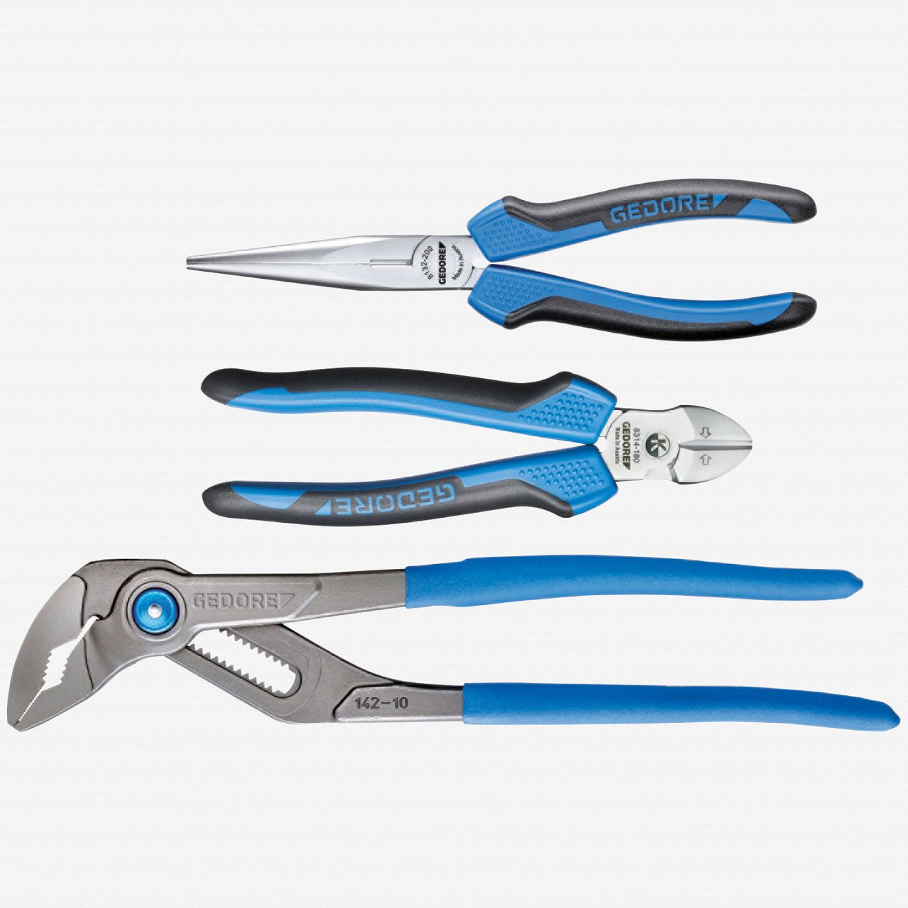 Gedore 1102 - 007 3 Pc Pliers Set in L - BOXX Mini - GR2951789 - KC Tool