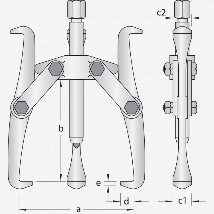 Gedore 1.11/1 Puller, 3 - arm pattern 90x80 mm - GR8002950 - KC Tool
