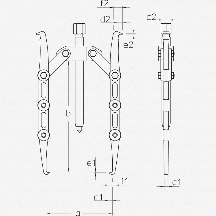Gedore 1.14/1L Fan puller 2 - arm pattern 150x200 mm - GR8005110 - KC Tool