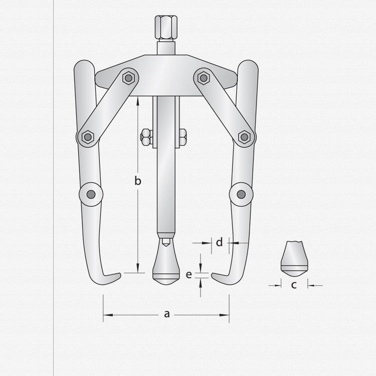 Gedore 1.15/1 Puller 3 - arm pattern 130x140 mm - GR8006190 - KC Tool