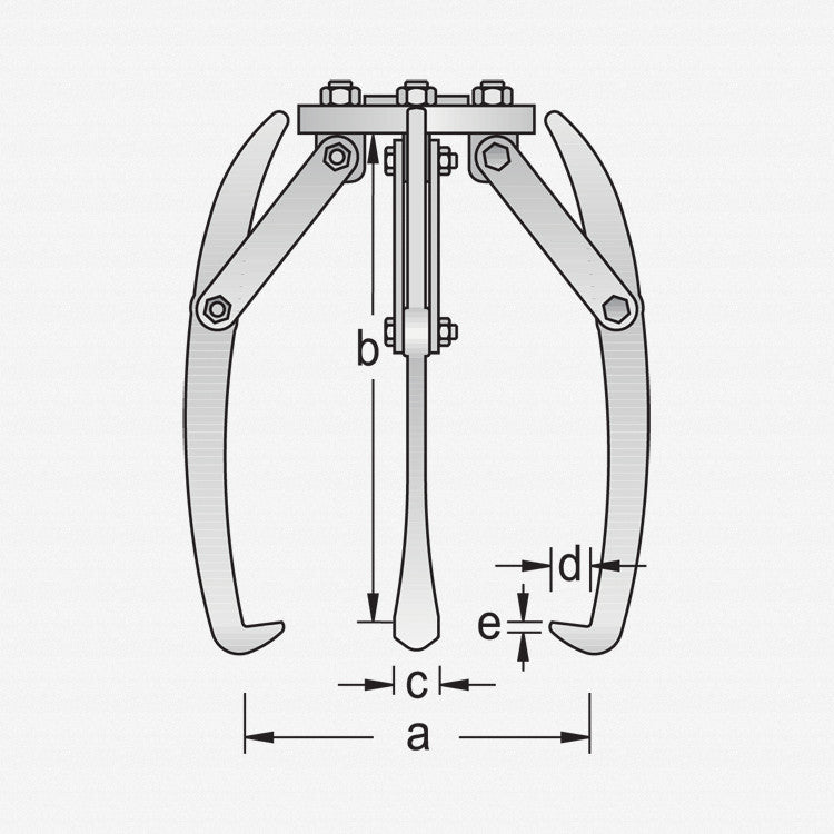 Gedore 1.17/10 Puller for hydraulic implement 1.50, 300x300 mm - GR8007590 - KC Tool