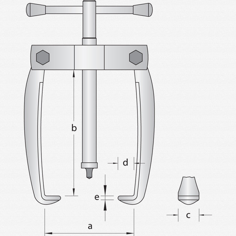 Gedore 1.18/0XS Puller 2-arm pattern XS legs 50x70 mm - GR2018594 - KC Tool