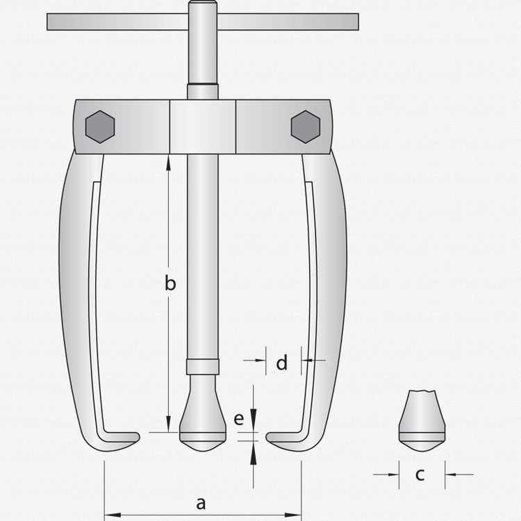 Gedore 1.19/0 Fan puller, 3 - arm pattern 80x80 mm - GR1657011 - KC Tool