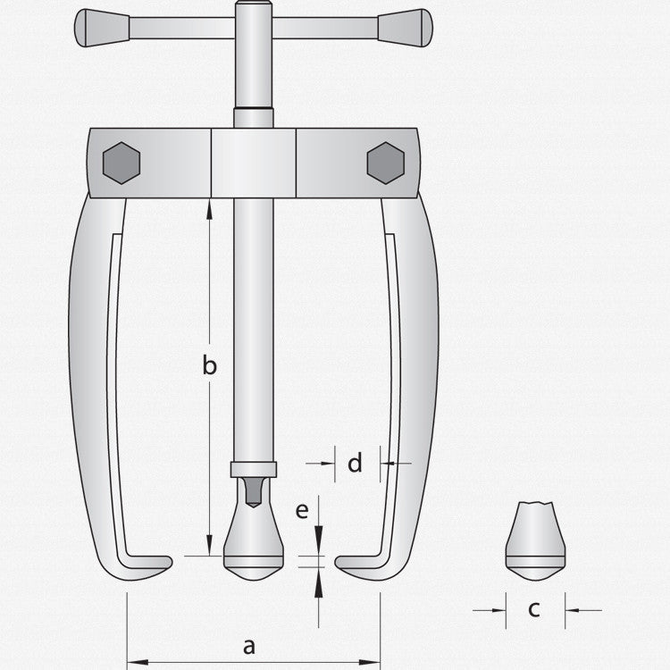 Gedore 1.19/0XS Puller 3 - arm pattern XS legs 50x70 mm - GR2018608 - KC Tool