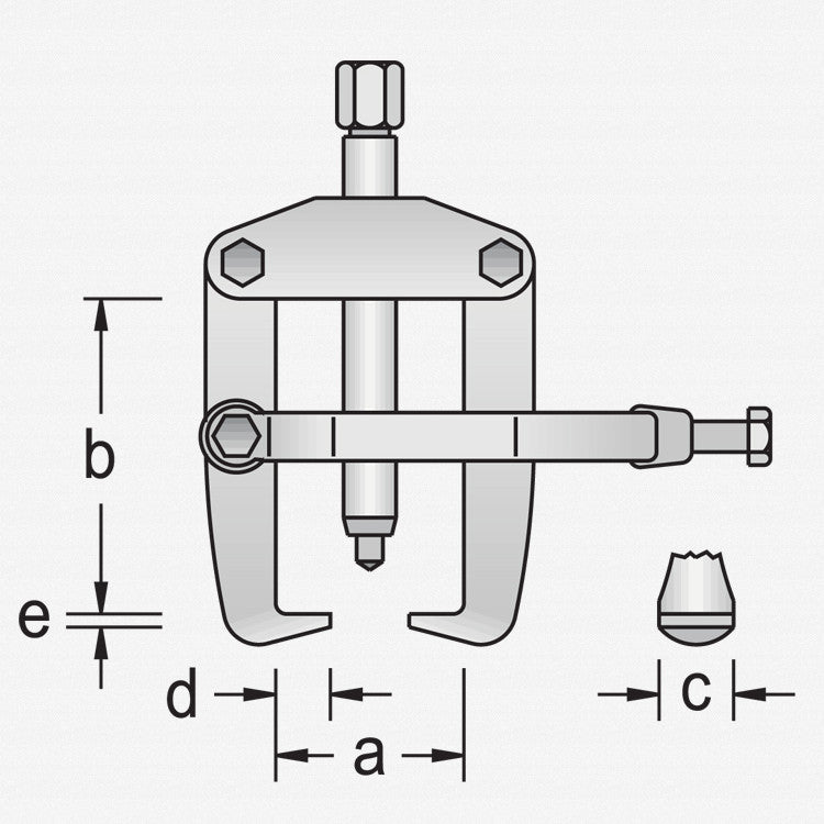 Gedore 1.20/1 Puller with clamping yoke 90x85 mm - GR8008050 - KC Tool