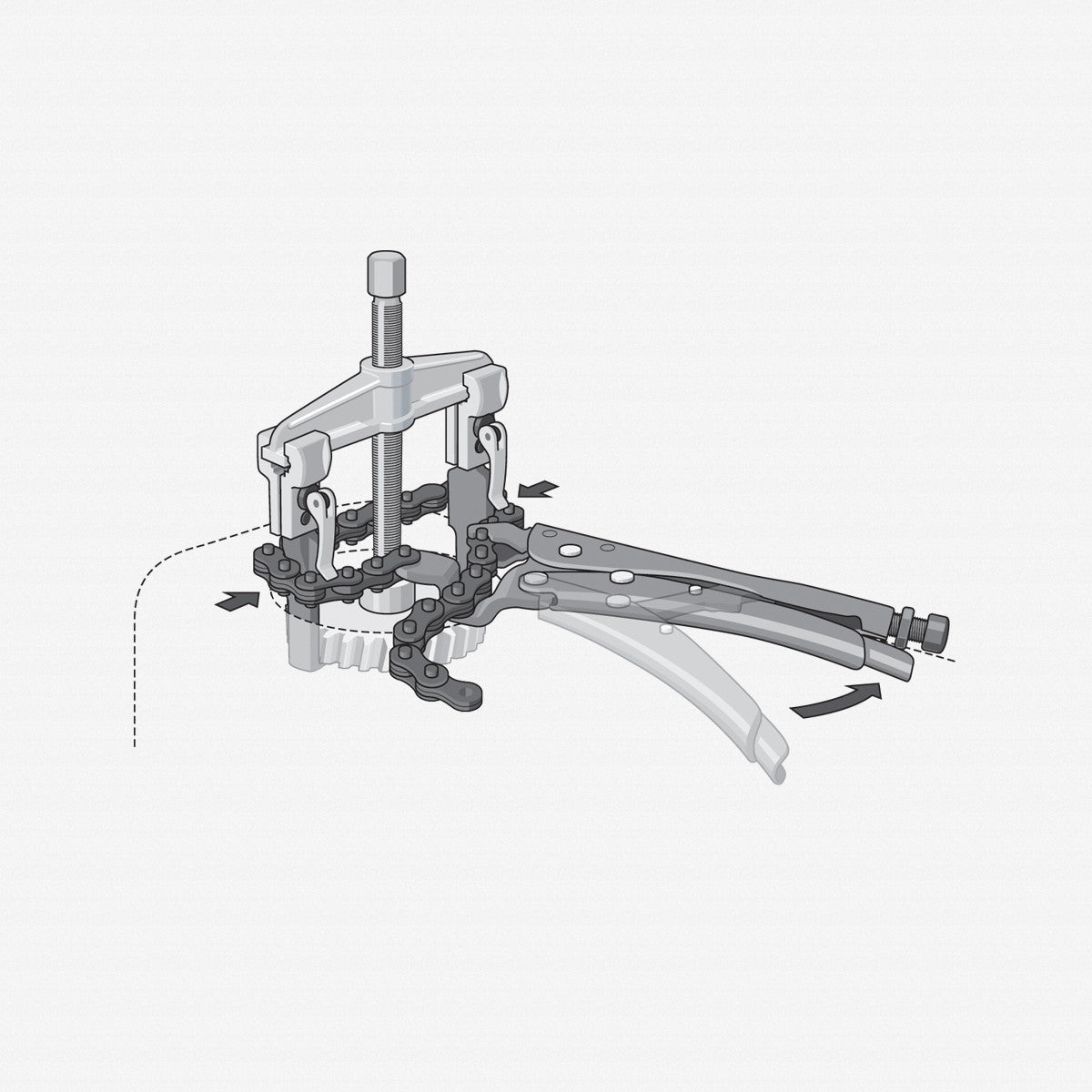 Gedore 136 K - 105 Chain grip wrench - GR2307227 - KC Tool