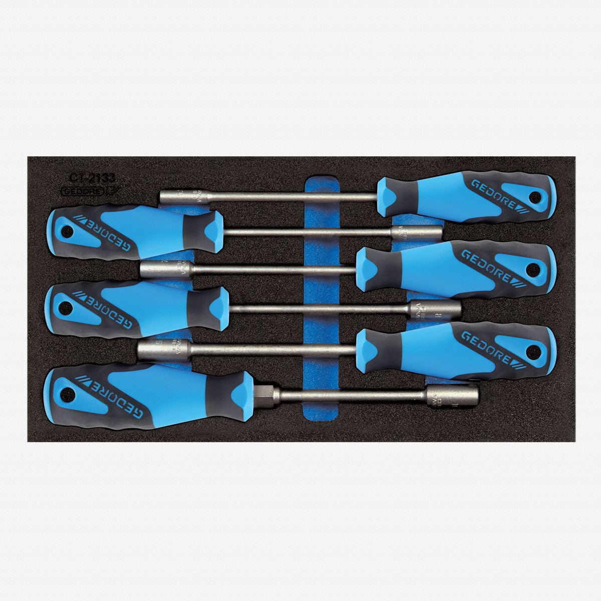 Gedore 1500 CT1-2133 Metric Nut Driver Set in 1/3 CT Module, 6 Pieces - GR2309122 - KC Tool