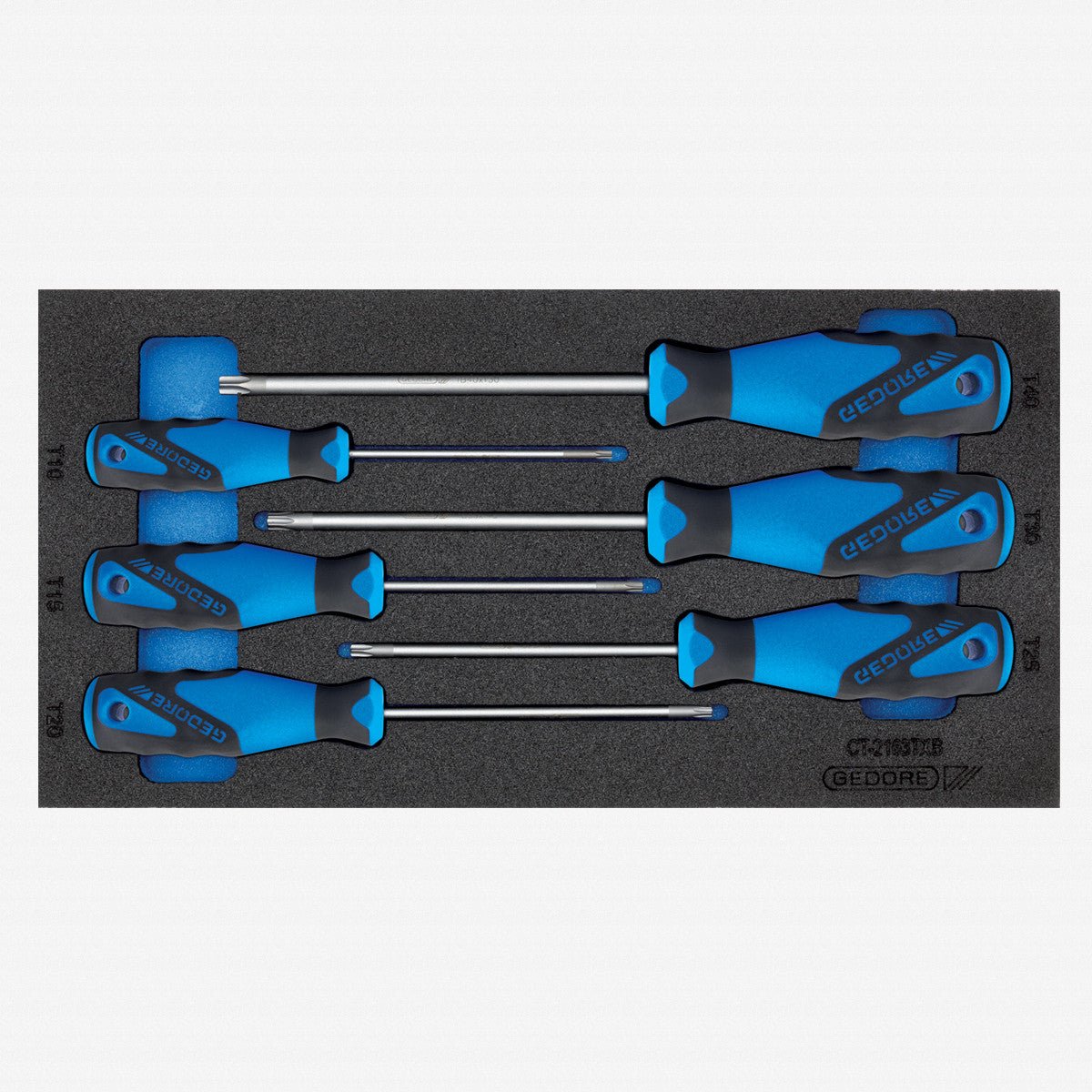 Gedore 1500 CT1 - 2163 Torx Screwdiver Set in 1/3 CT Module, 6 Pieces - GR2309157 - KC Tool
