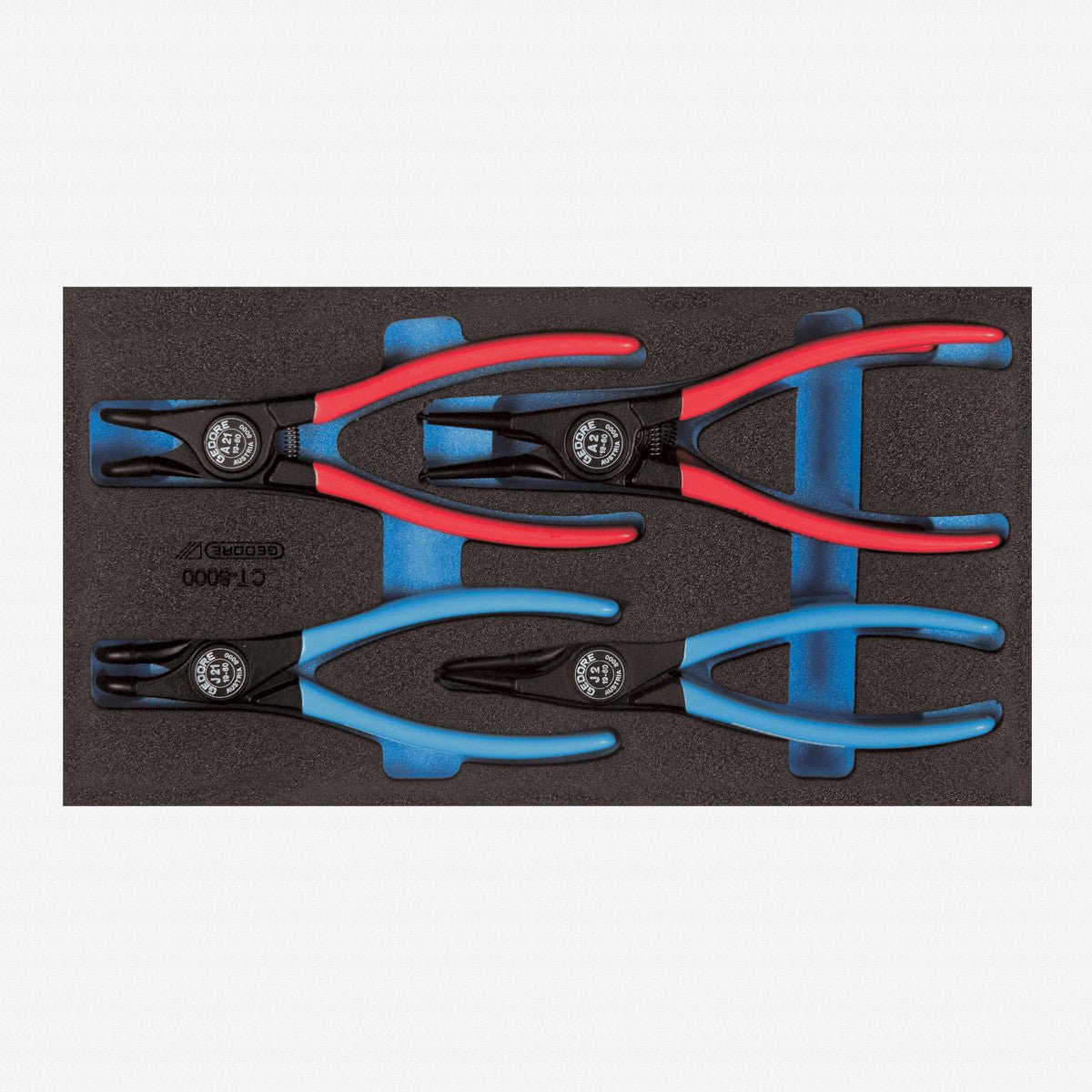 Gedore 1500 CT1 - 8000 Circlip Pliers Set in 1/3 CT Module, 4 Pieces - GR2309181 - KC Tool