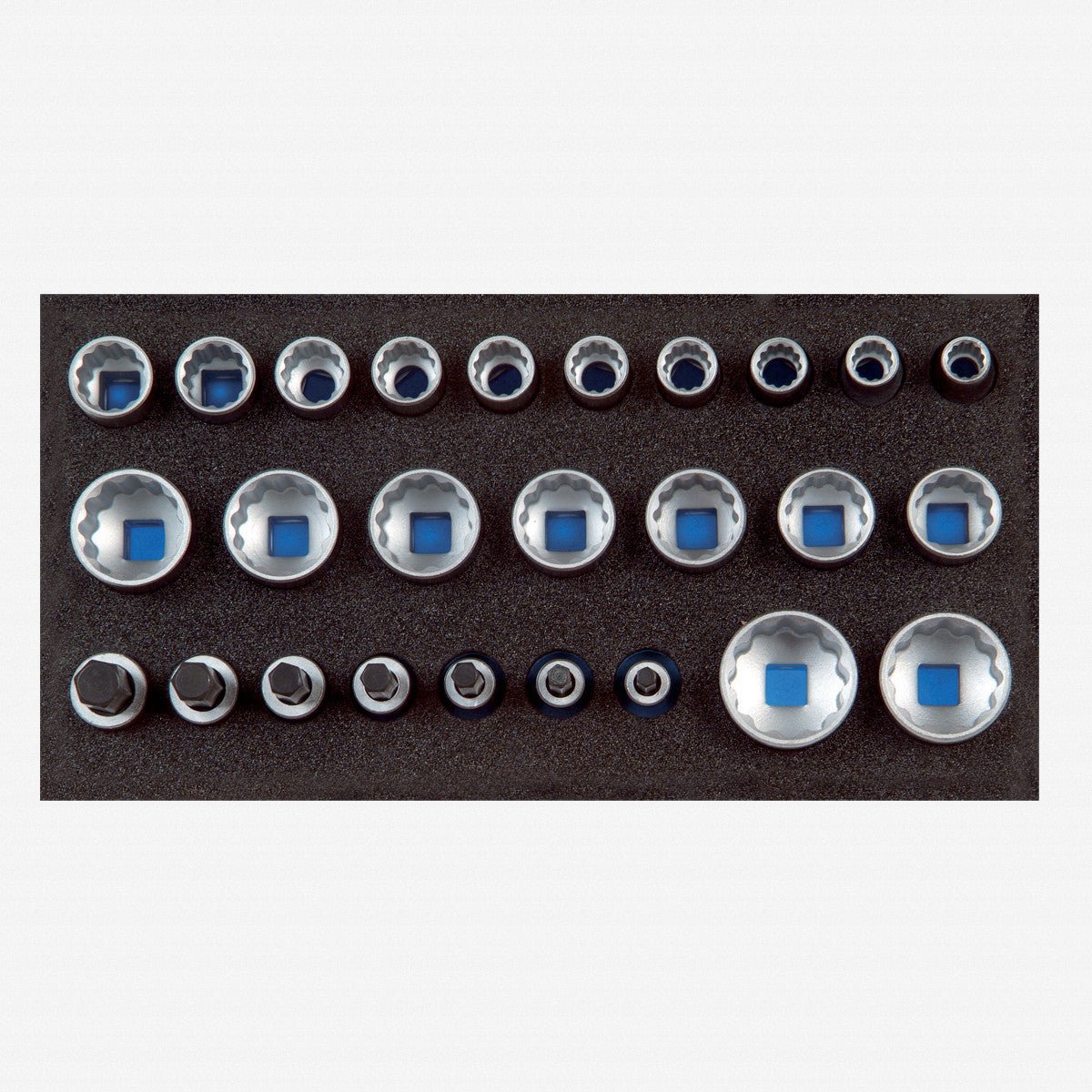 Gedore 1500 CT1 - D 19 1/2" Metric Socket Set in 1/3 CT Module, 10 - 32 mm, 26 Pieces - GR2308916 - KC Tool