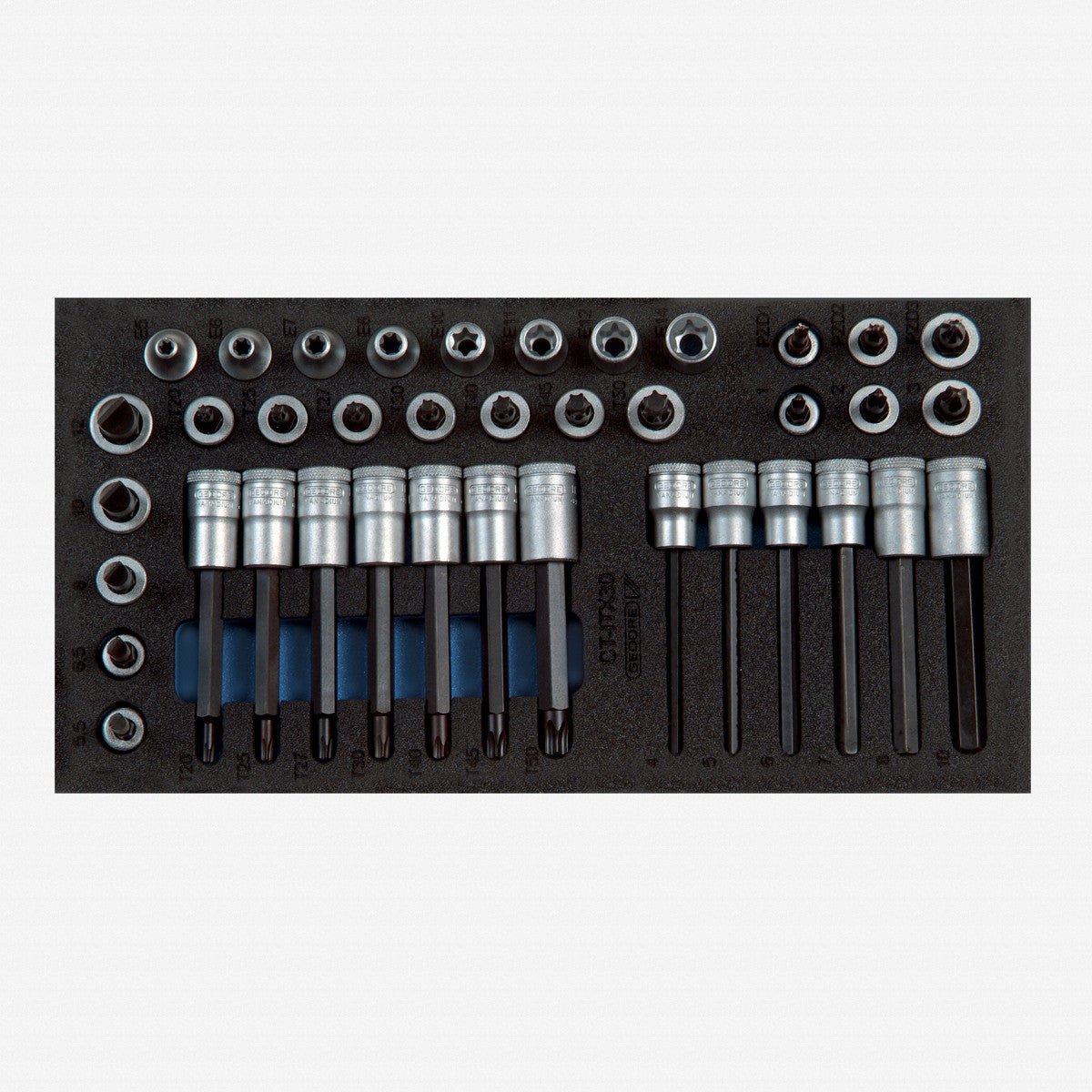 Gedore 1500 CT1-ITX 30 3/8" Bit Socket Set in 1/3 CT Module, 39 PIeces - GR2308983 - KC Tool