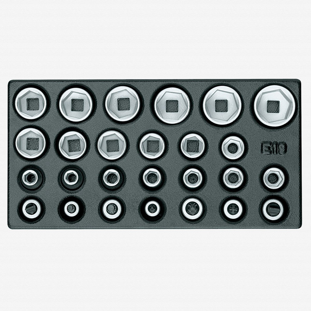 Gedore 1500 ES-19 IS 1/2" Metric Socket Set in 1/3 ES Tool Module, 10 - 32 mm, 26 Pieces - GR1733109 - KC Tool