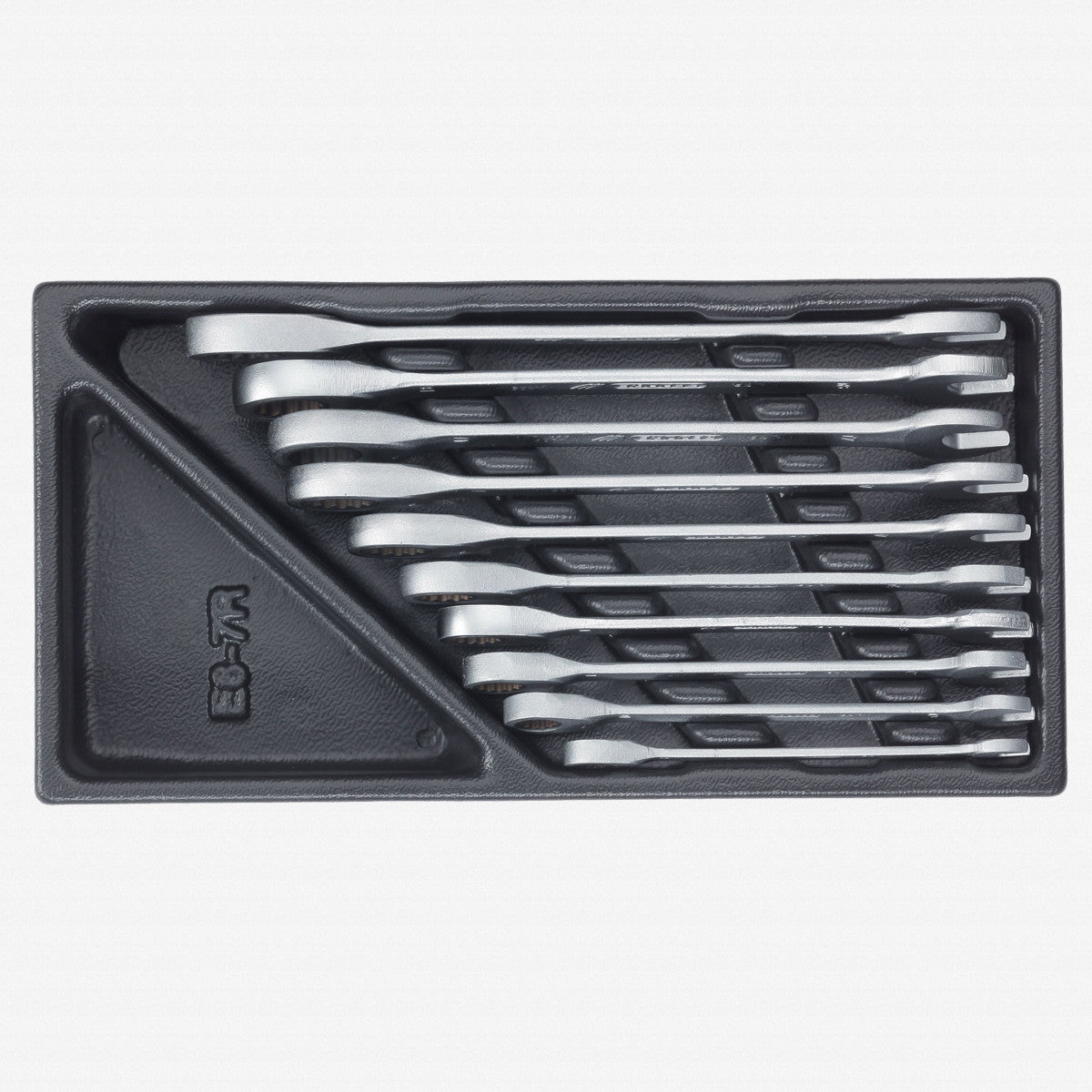 Gedore 1500 ES - 7 R Metric Combination Ratcheting Wrench Set in 1/3 ES Tool Module, 8 - 19 mm, 10 Pieces - GR2305429 - KC Tool