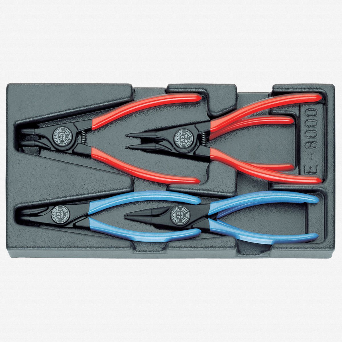 Gedore 1500 ES - 8000 Circlip Pliers Set in 1/3 ES Tool Module, 6 Pieces - GR1402196 - KC Tool