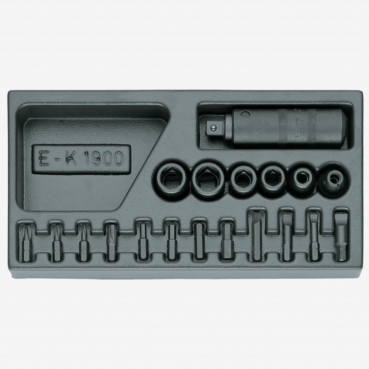 Gedore 1500 ES - K 1900 Impact Driver Set in 1/3 ES Tool Module, 18 Pieces - GR1402242 - KC Tool
