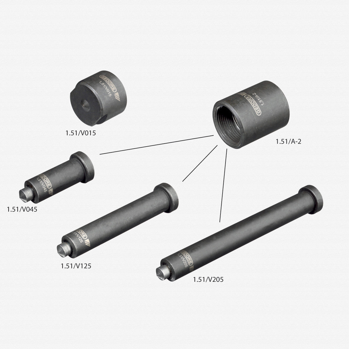 Gedore 1.51/A - 2 Adaptor for 1.51/V045 - V205 - GR2065096 - KC Tool