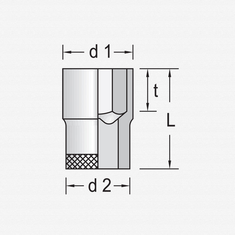 Gedore 19 8 Socket 1/2" 8 mm - GR6130020 - KC Tool