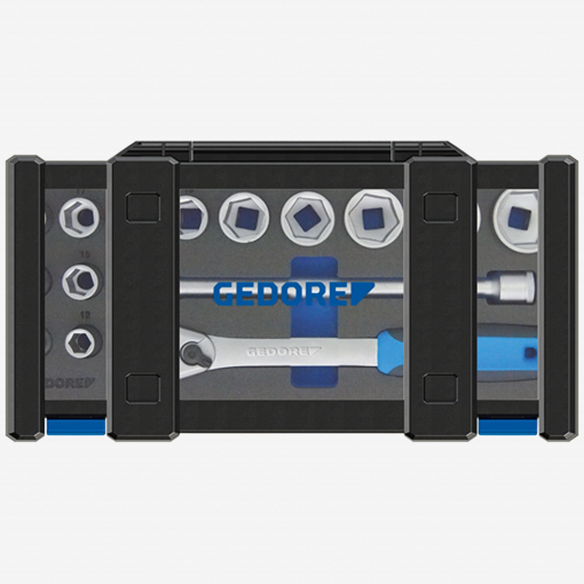 Gedore 19 DMU - 20 Metric Socket Set, 1/2" Drive, 10 - 32 mm, 15 Pieces - GR3014347 - KC Tool